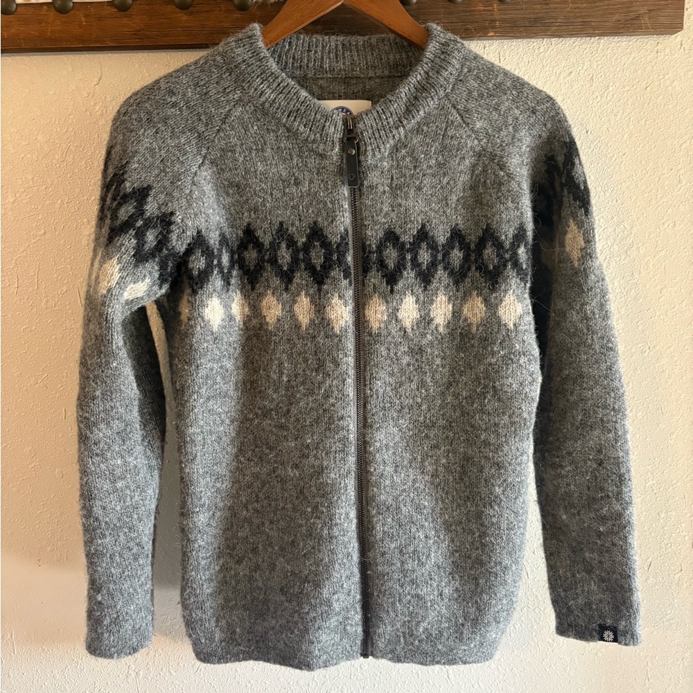 Gray Patterned Women's Sweater